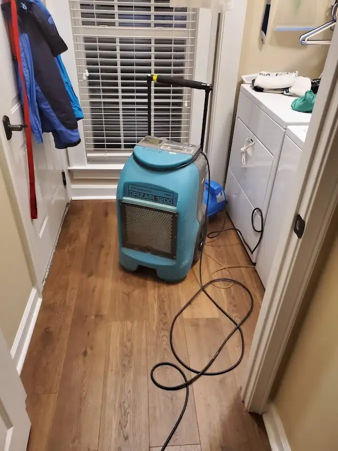 Commercial dehumidifier deployed for Flood Damage Cleanup in Sun Village